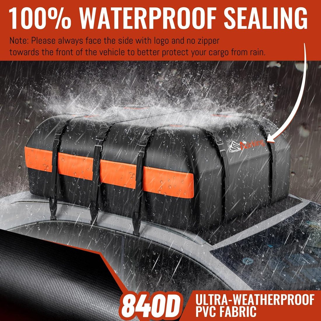 Asinking 840D Roof Bag, 16 Cu Ft — view 2